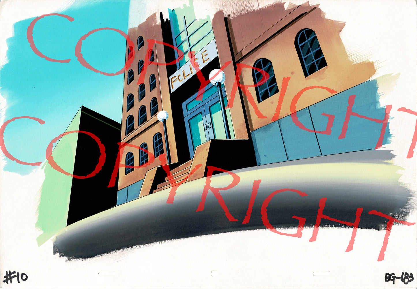 Savage Dragon Production Animation Background from Universal 1995-1996 17