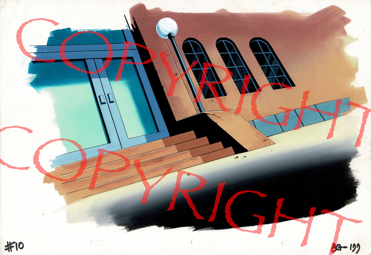 Savage Dragon Production Animation Background from Universal 1995-1996 18