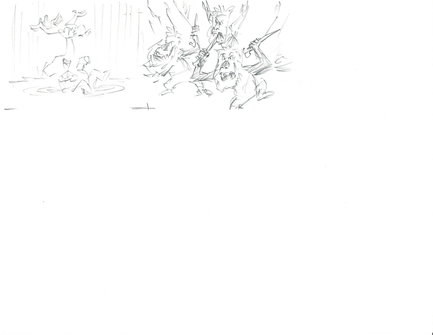 JUNGLE CUBS Disney Production Animation Storyboard Drawing from Animator Wendell Washer's Estate 1996-8 7