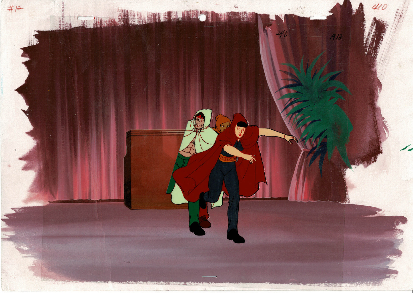 Rambo Original Production Animation Cel n Background OBG Ruby Spears 1986 u-7