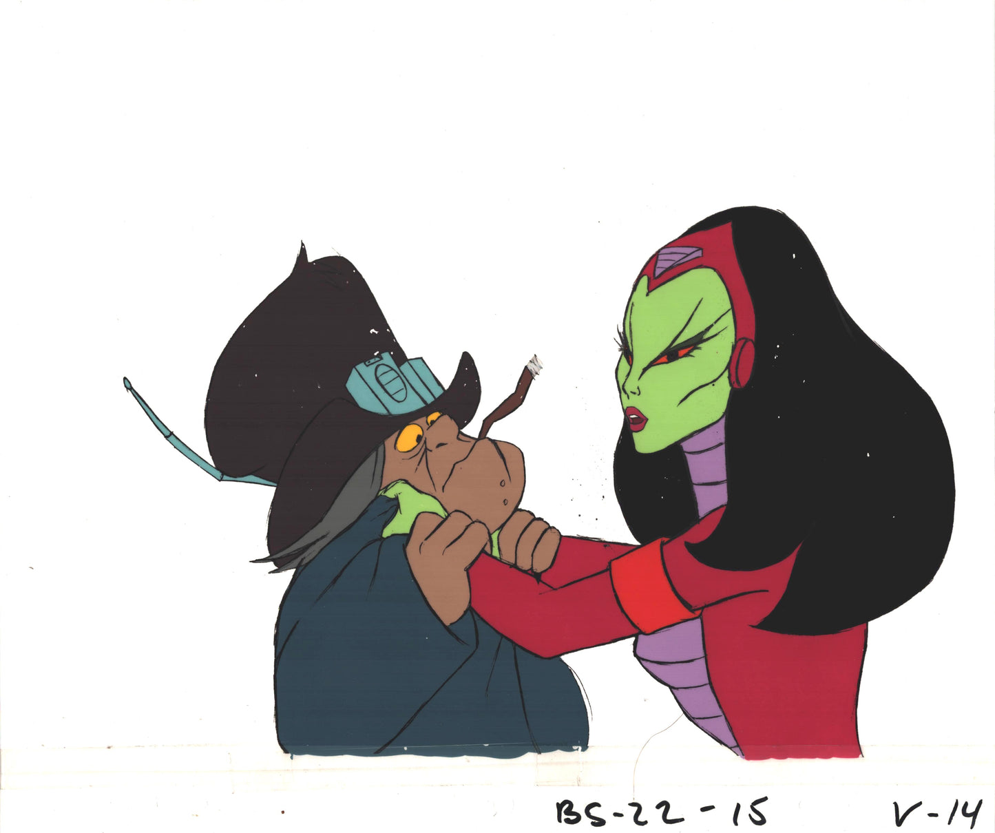 Bravestarr Animation Cartoon Production Cel and Drawing from Filmation 1987-8 F-V14