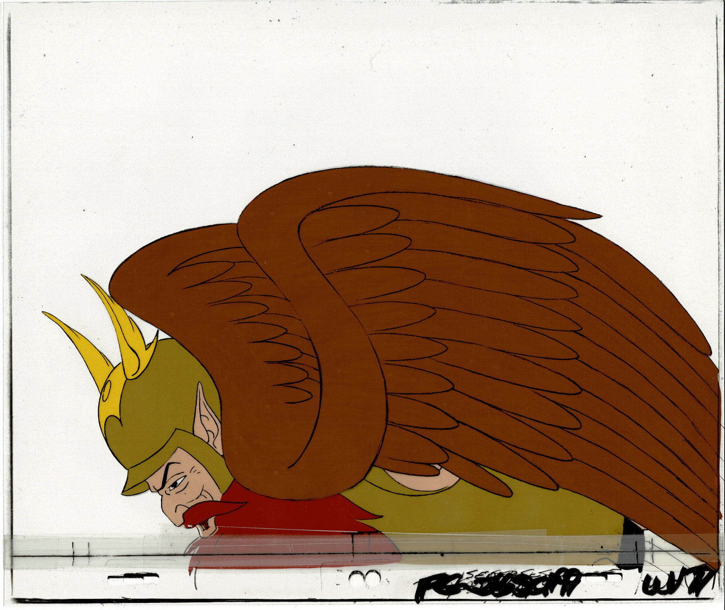 Flash Gordon Production Animation Cel and Background Filmation 1979 w7f