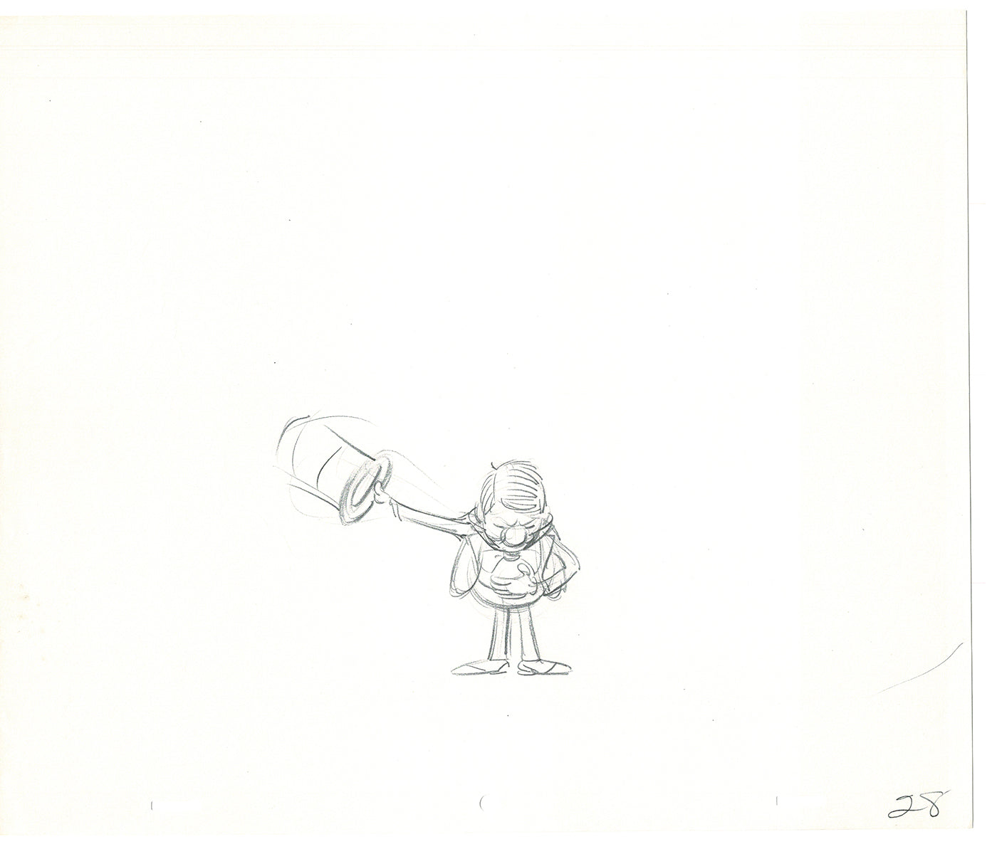 WC Fields Jay Ward Original Production Animation Cel Drawing 1970's AS-009