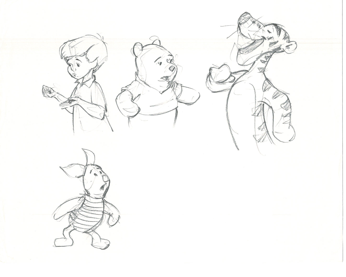 Winnie the Pooh Disney TV 1988 Production Drawing Animator's Estate Z004