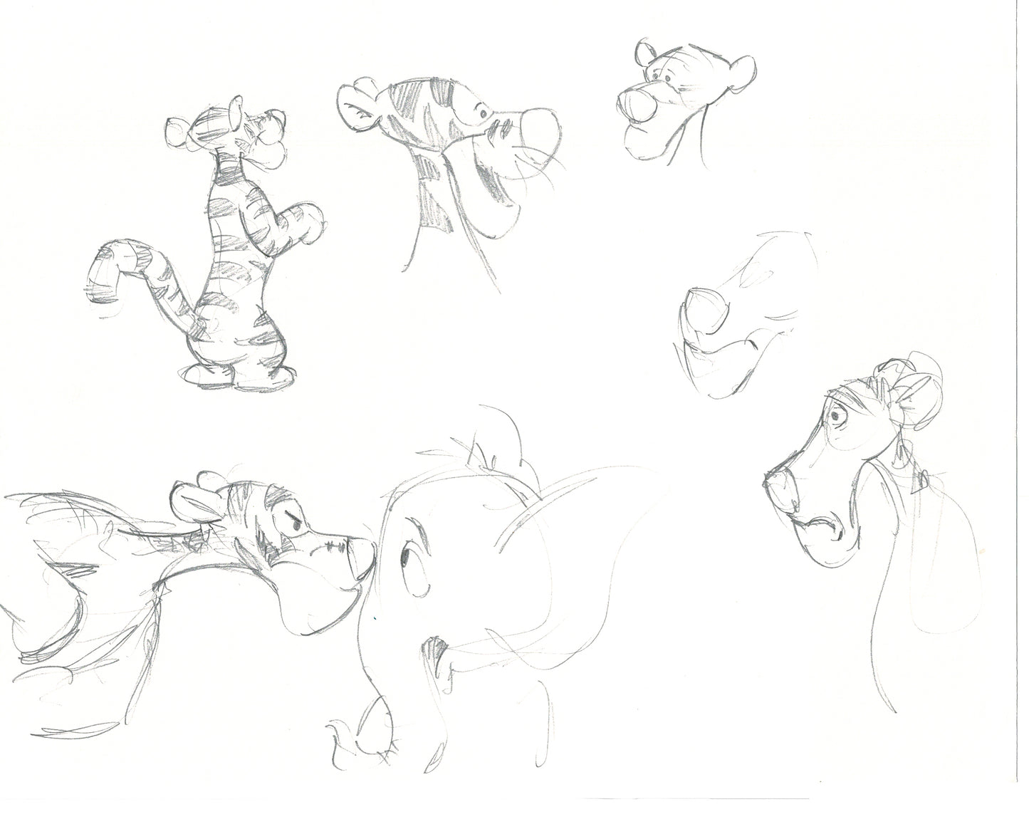 Winnie the Pooh Disney TV 1988 Production Drawing Animator's Estate Z020