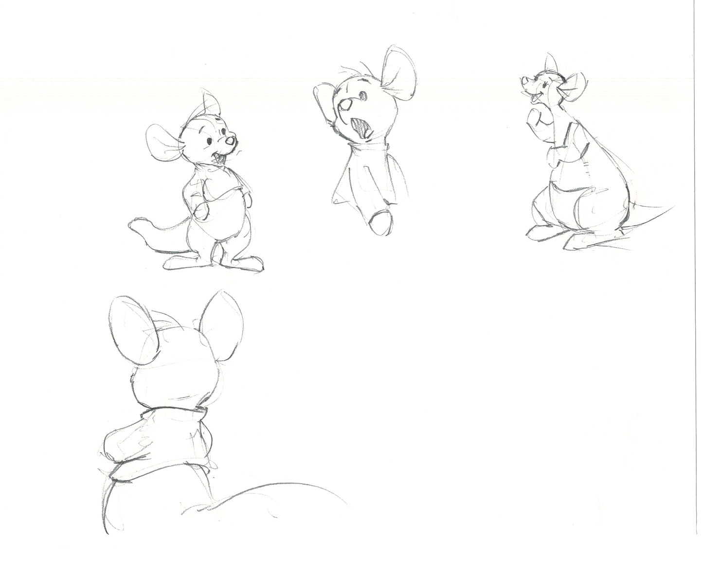 Winnie the Pooh Disney TV 1988 Production Drawing Animator's Estate Z022