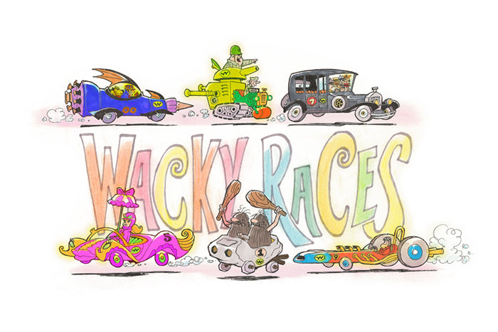 Wacky Racers Bob Singer SIGNED Limited Edition Giclee Print on Paper - REGULAR Edition of 75