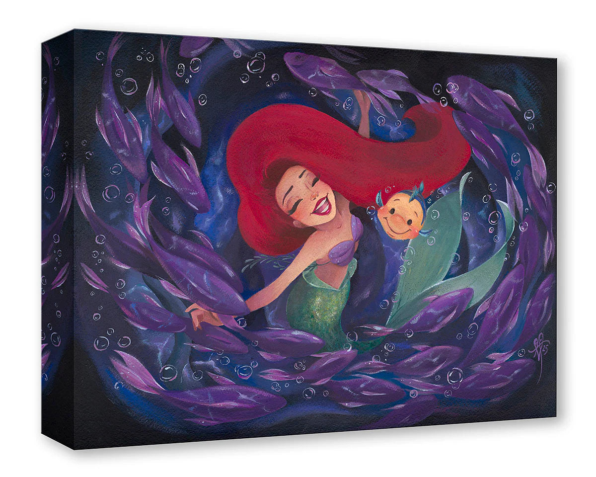 The Little Mermaid Ariel Walt Disney Fine Art Liana Hee Limited Edition of 1500 Treasures on Canvas Print TOC "Wish I Could Be"