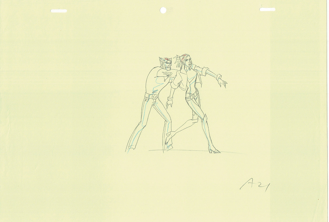 Wolverine and the X-Men Production Animation Cel Drawing Marvel 2009 B16