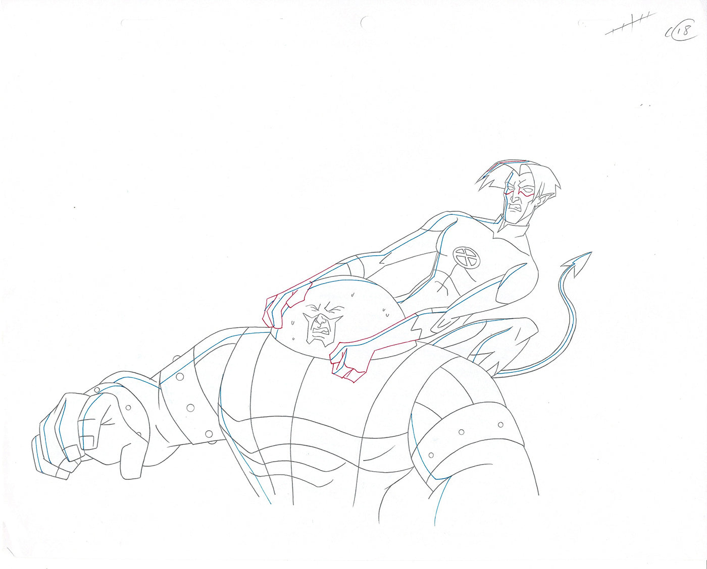 Wolverine and the X-Men Production Animation Cel Drawing Marvel 2009 B21