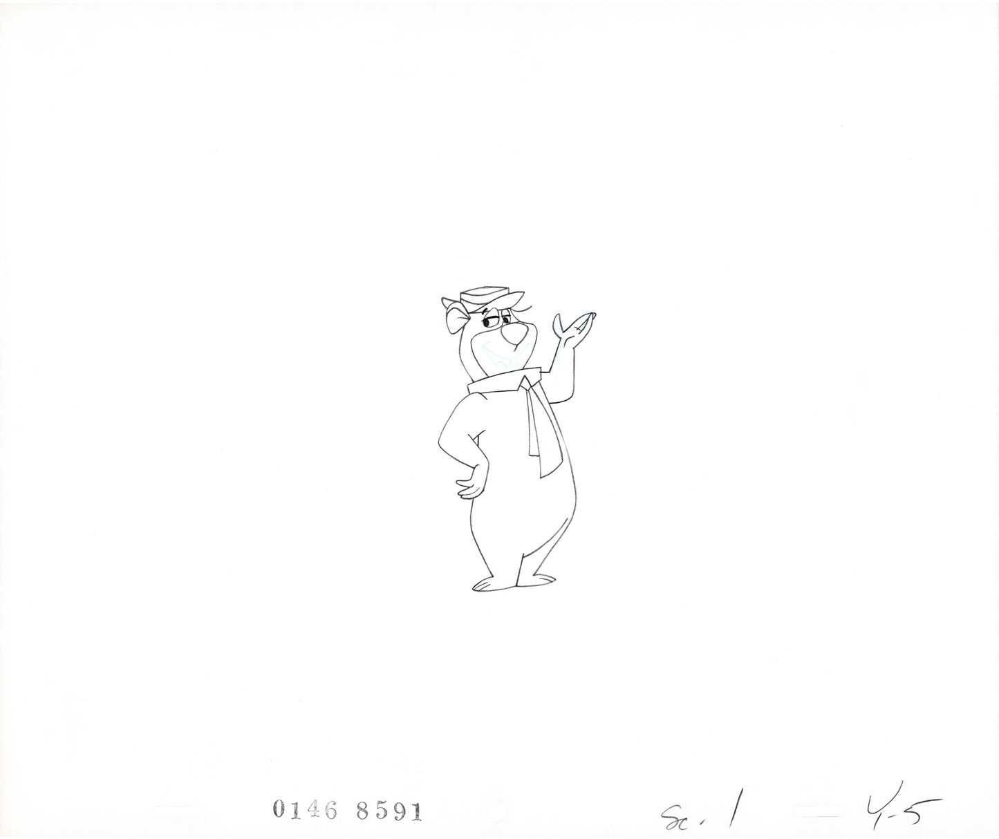 Yogi Bear Funtastic Treasurehunt Animation Production Cel Drawing Hanna Barbera 1987 Y5