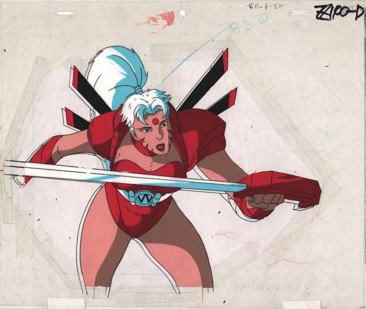 Jim Lee Sexy Zealot WildCATs Production Animation Art Cel Nelvana 1994-5 za