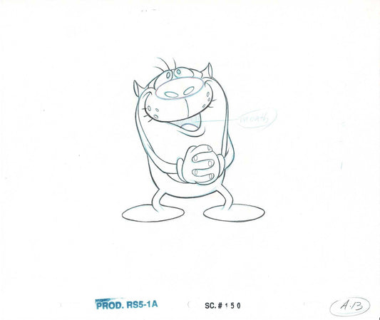 Ren and Stimpy Production Animation Cel Drawing from Nickelodeon 2003 A-A13