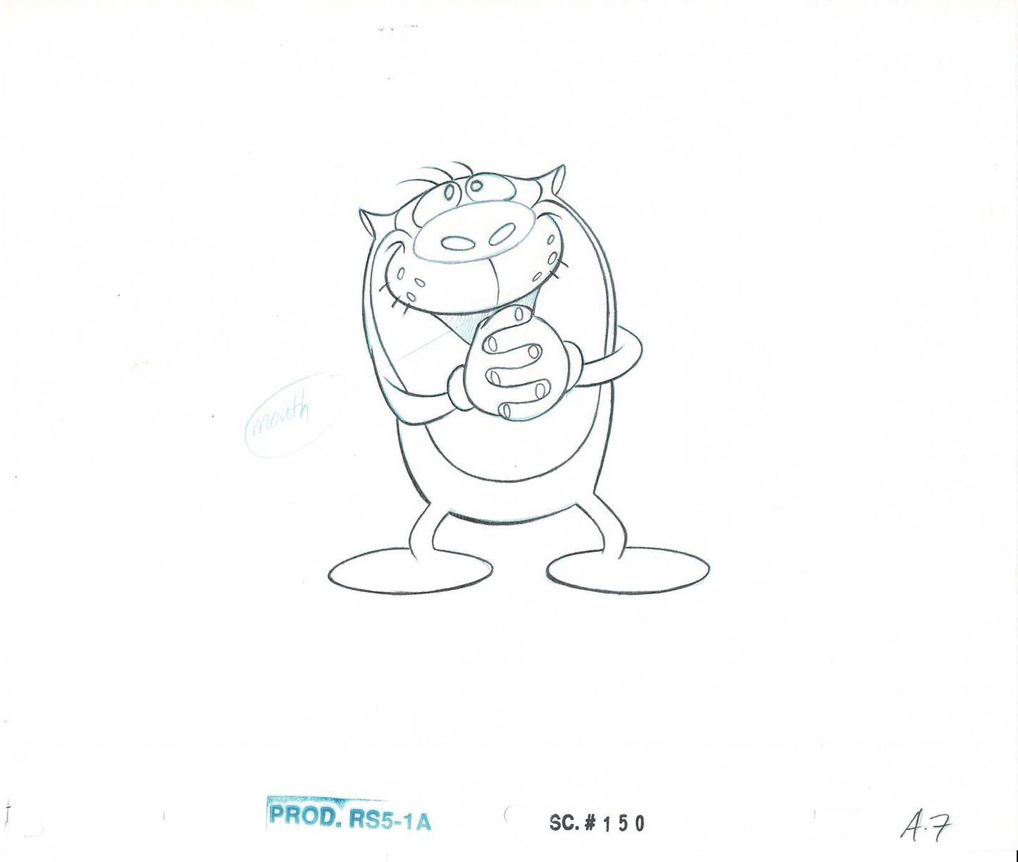 Ren and Stimpy Production Animation Cel Drawing from Nickelodeon 2003 A-A7