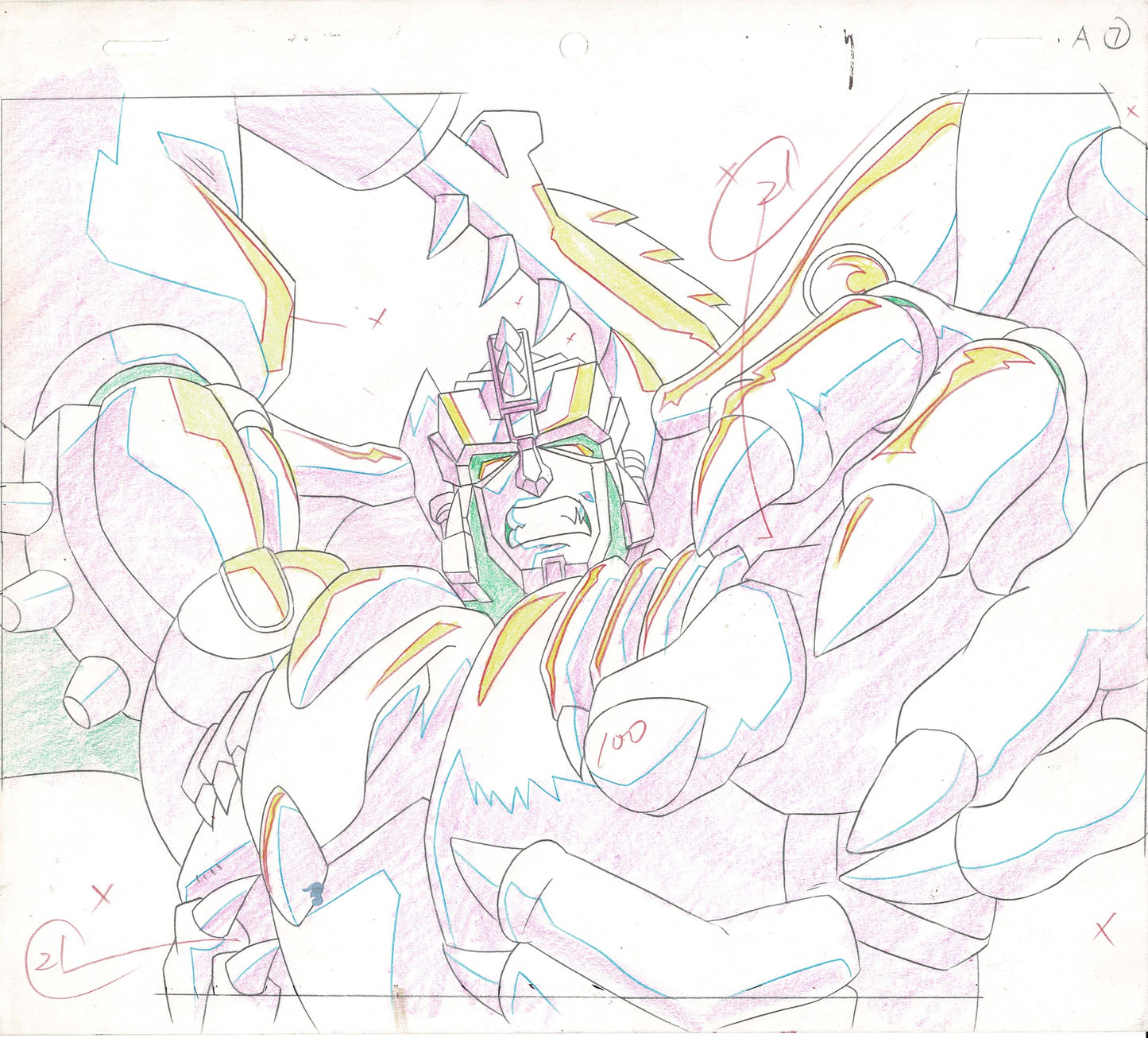 TRANSFORMERS Magmatron Production Animation Cel and Drawing Anime Beast Wars Neo 1999 7
