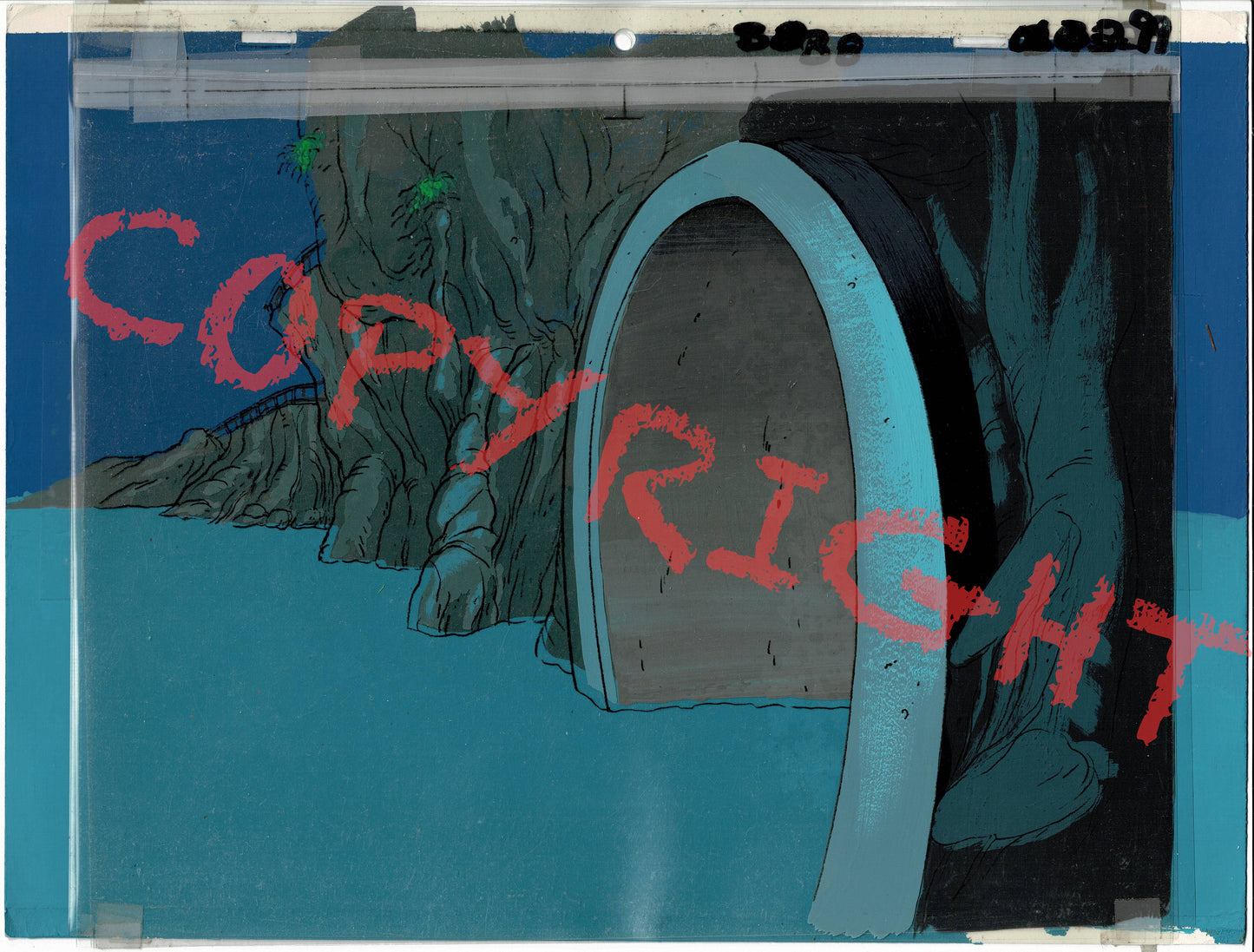 Batman 1968 BATCAVE Original Animation Production Background Filmation b15