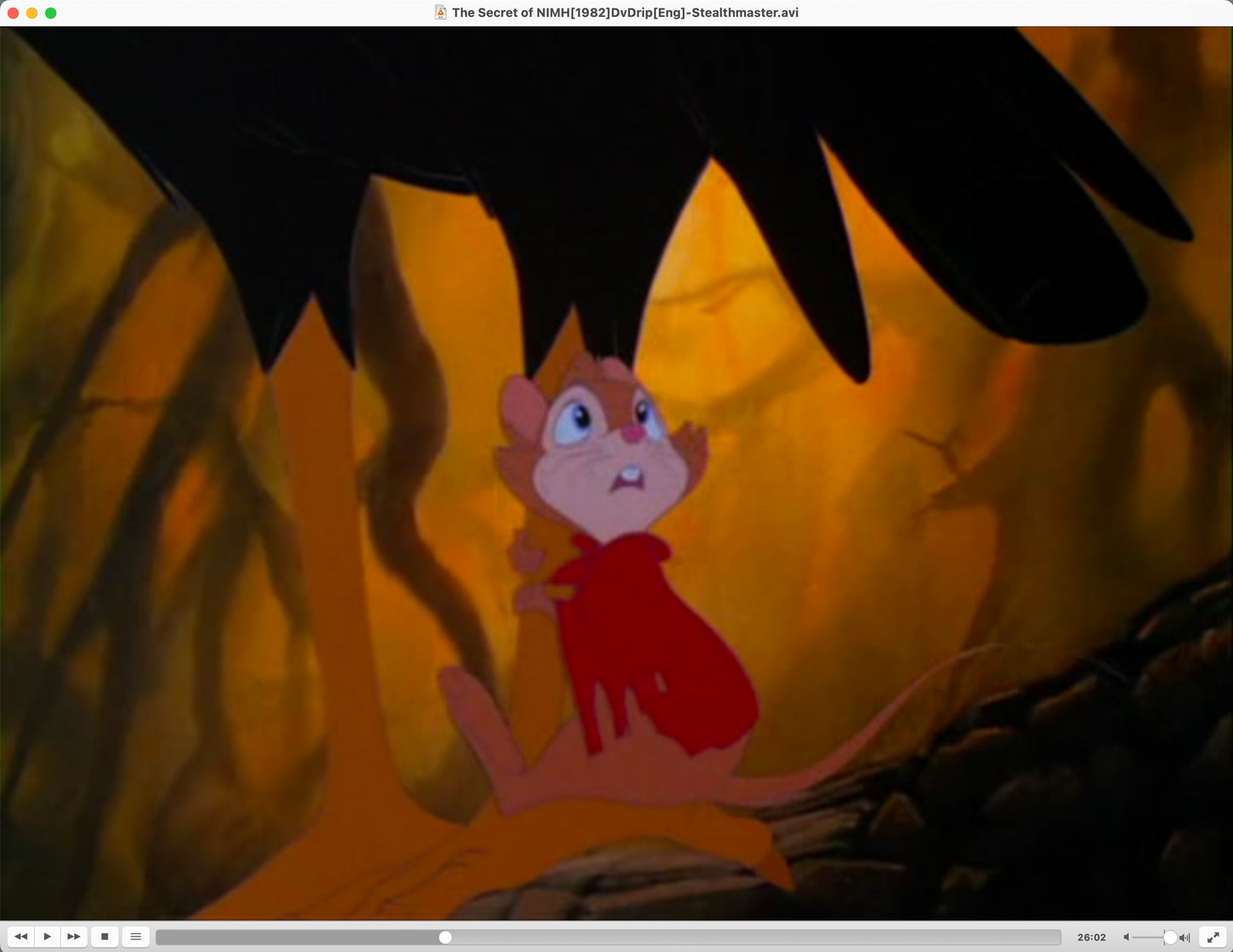 Don Bluth Secret of NIMH Mrs Brisby 1982 Original Production Animation Cel Used to make the cartoon 069