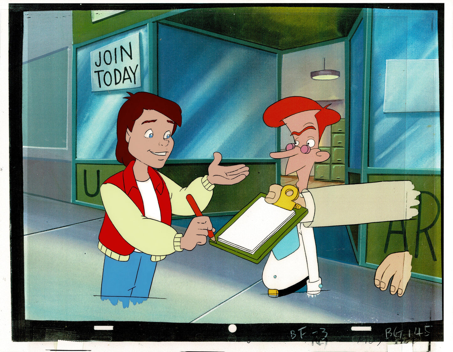 Back to the Future Original Production Animation Cel Universal Cartoon 1991-2 xth