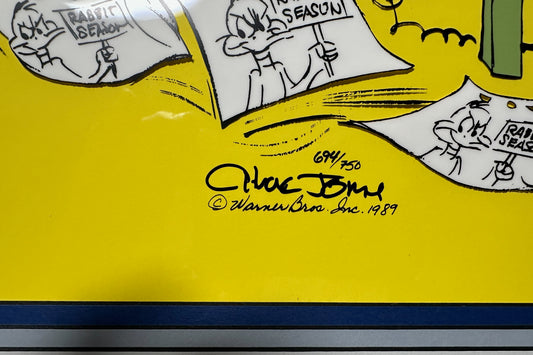 Bugs Bunny Director Chuck Amuck Chuck Jones SIGNED Limited Edition Cel of 750 Looney Tunes Warner Brothers 1989 Matted OH