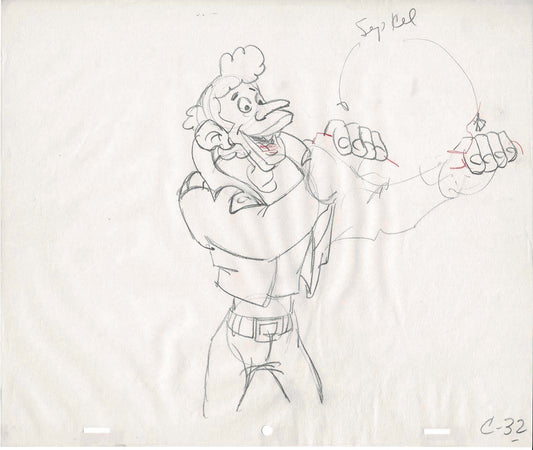 Hey Good Lookin Cartoon Production Animation Cel Drawing from Ralph Bakshi 1973-82 A-c32