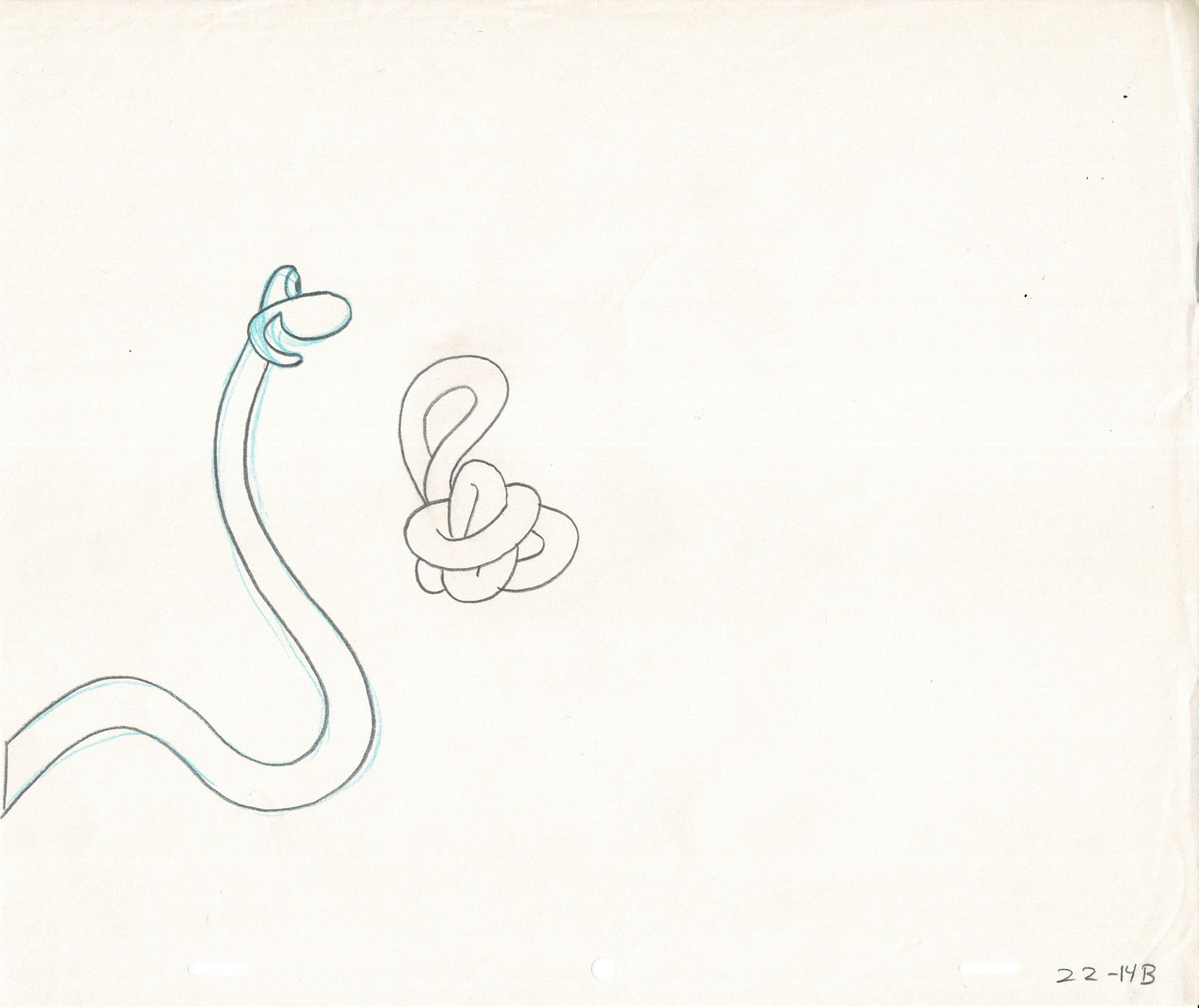 Sesame Street Cels and Drawings and Background Production Animation Detective Snake Book by Paula Winter Cartoon by Daniel Ivanick 1985 SP03