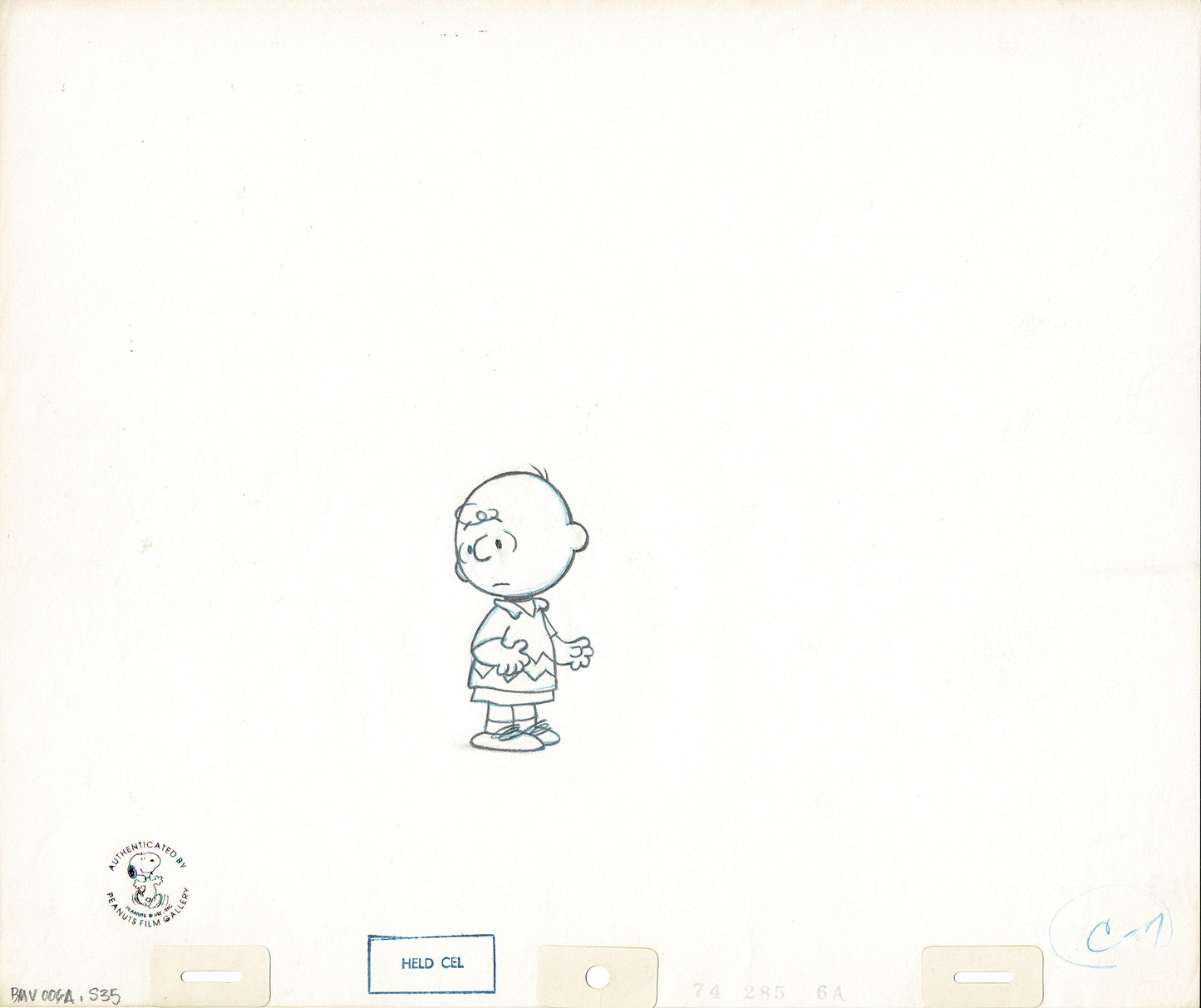 PEANUTS Be My Valentine Charlie Brown Snoopy Production Animation Cel Setup from 1975 Charles Schulz Melendez Studio-Direct sn35