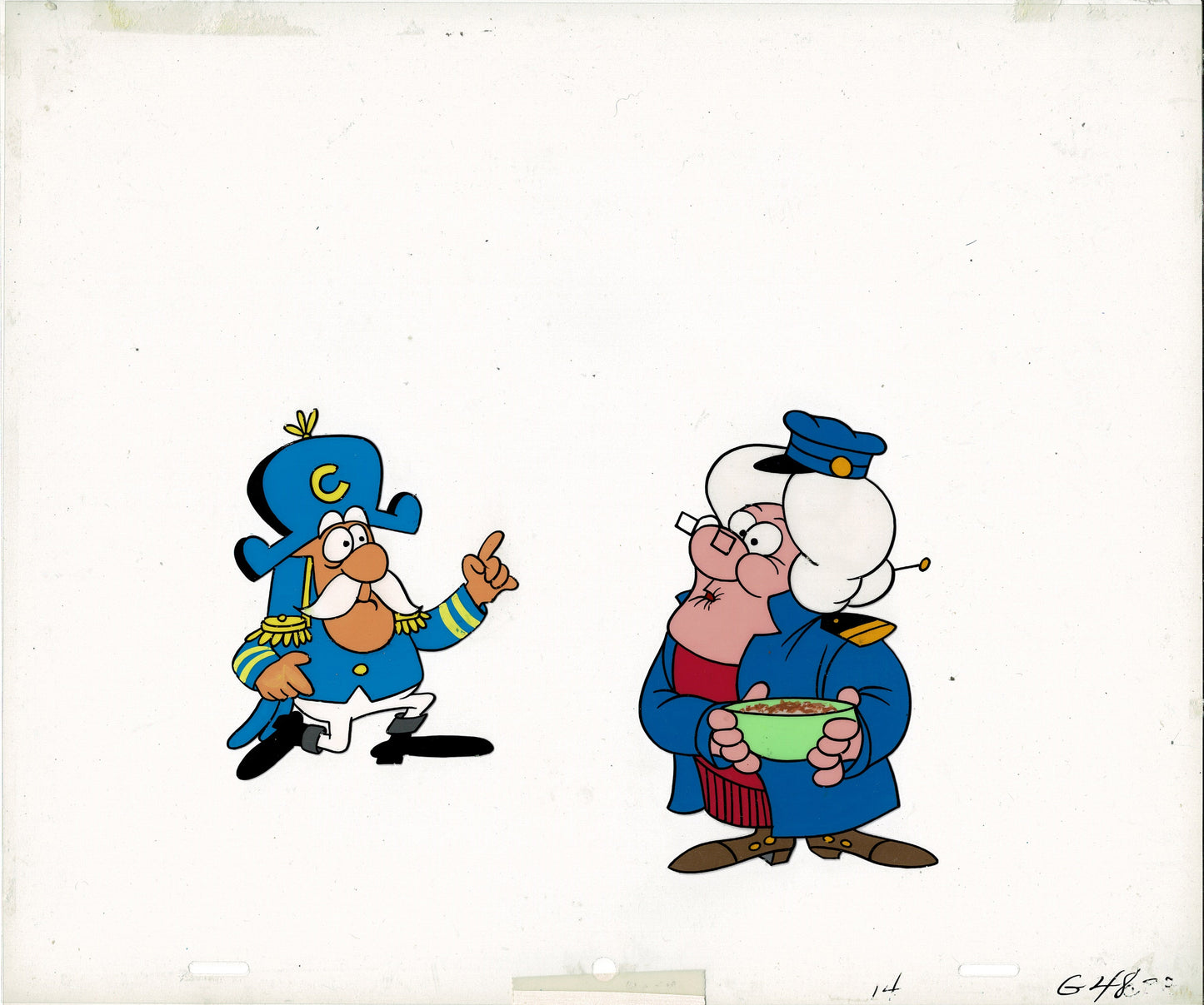 Captain Crunch Jay Ward Production Animation Cel Setup Commercial C-KO