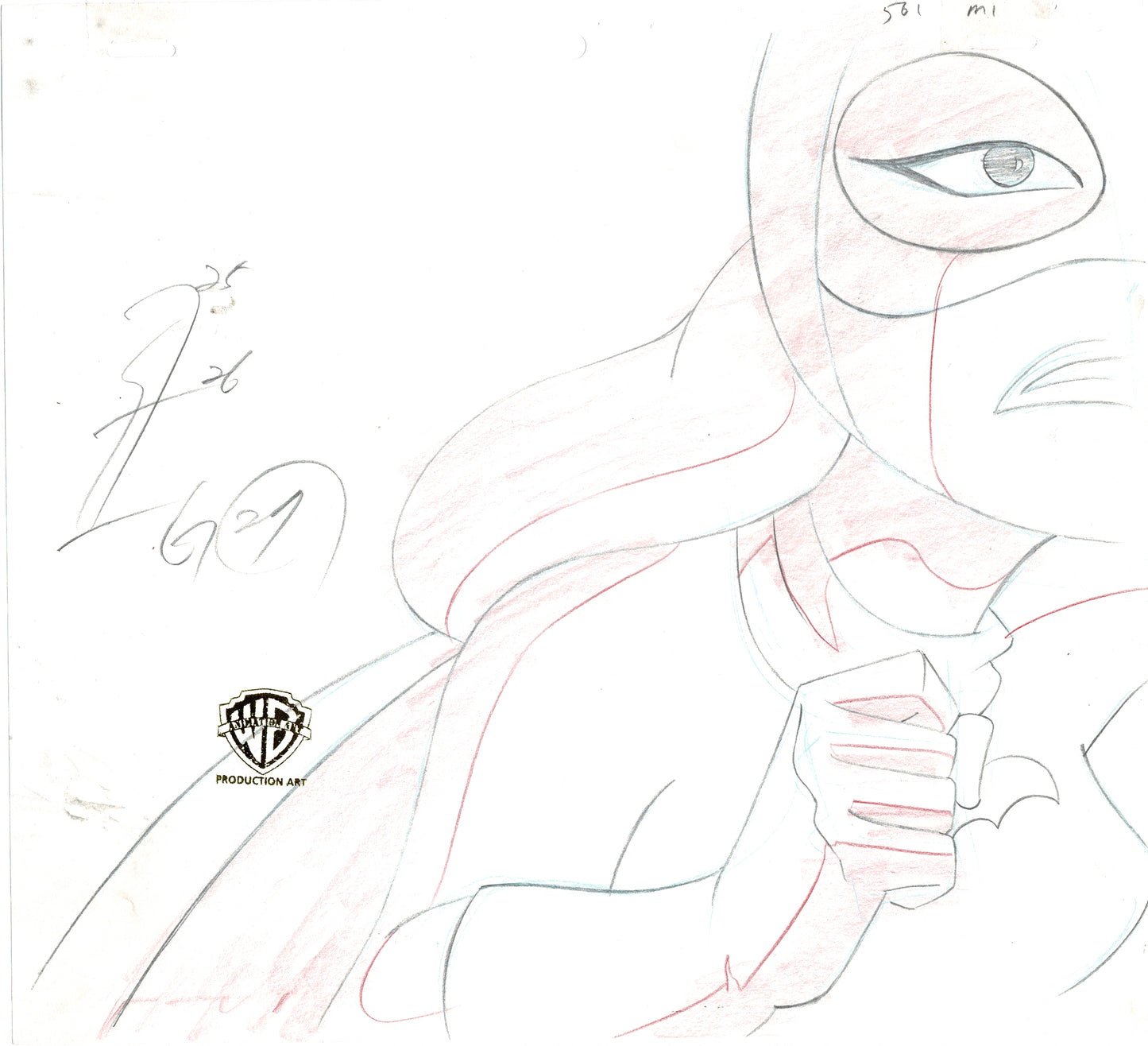 Batman the Animated Series Batgirl Production Animation Cel Drawing Warner Brothers DC 1993 Shadow of the Bat 2 Episode m1