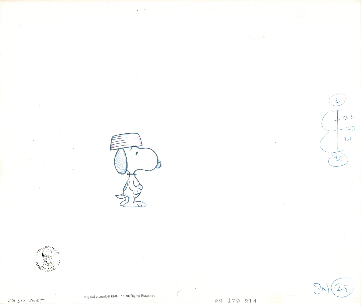 Snoopy Come Home Production Animation Cel Setup with Two Drawings 1972 from Charles Schulz Charlie Brown Peanuts Melendez Studio N25
