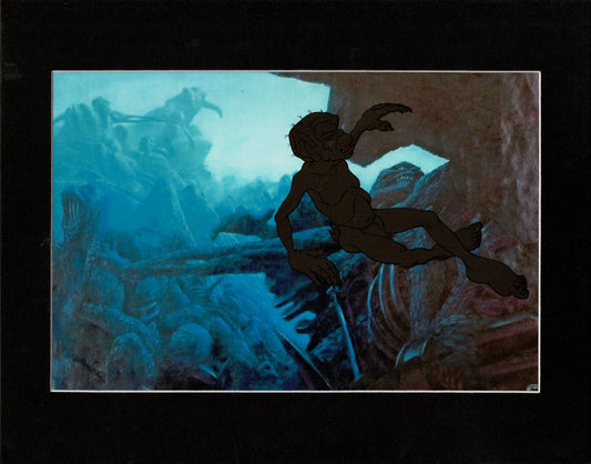 Gollum Lord of the Rings Production Animation Cel and Drawing Ralph Bakshi 1978 g22
