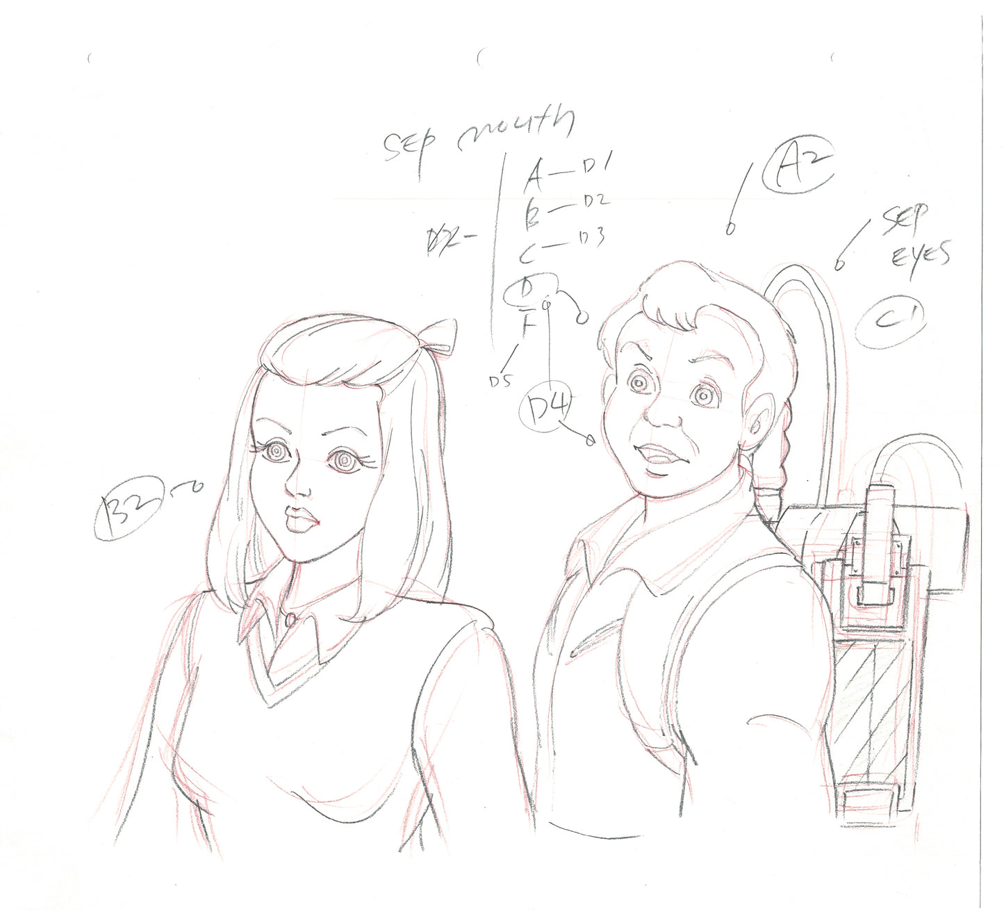 The Real Ghostbusters DIC Production Animation Cel Drawing 1986-1991 A-032