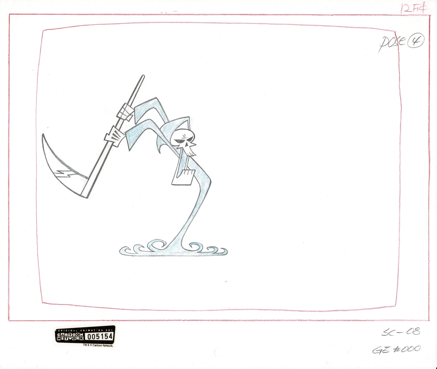 The Grim & Evil Bill and Mandy Show Production Animation Cel Drawing from Cartoon Network cc
