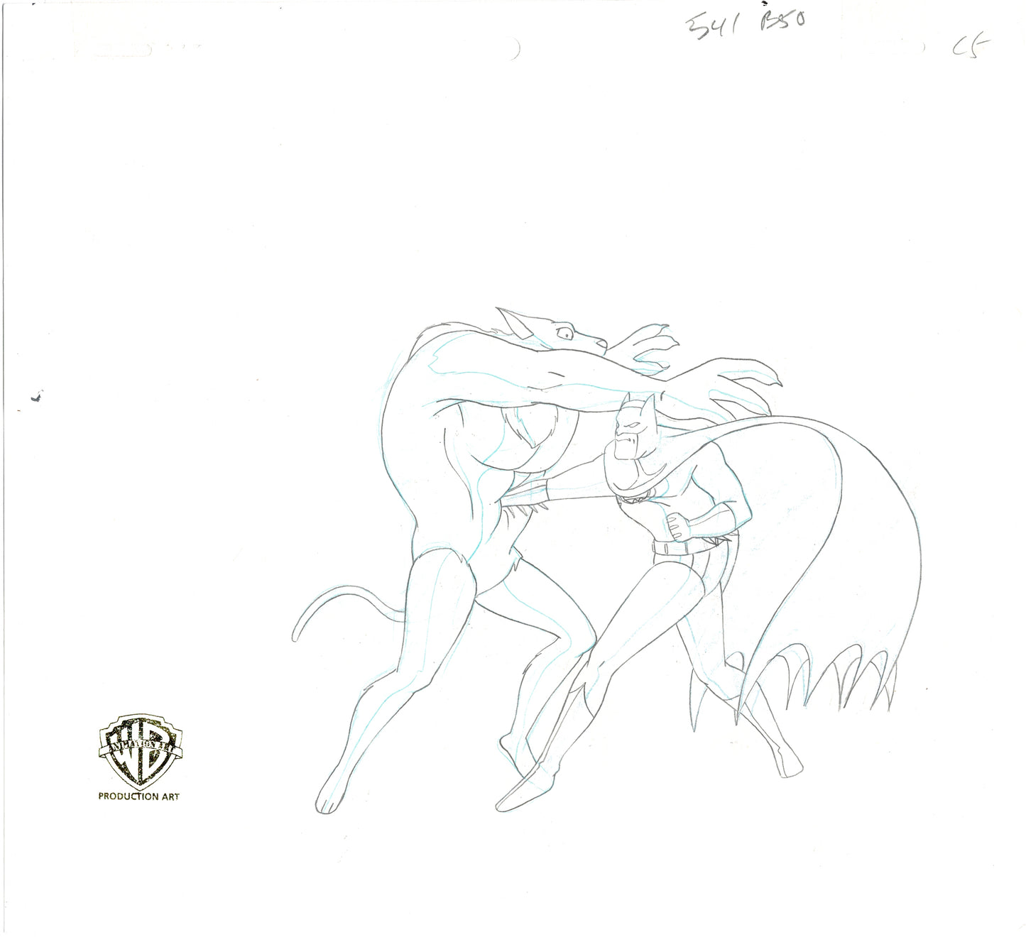 Batman the Animated Series BTAS Tygrus Production Animation Cel Drawing Warner Brothers DC 1992 Tyger Tyger Episode c5
