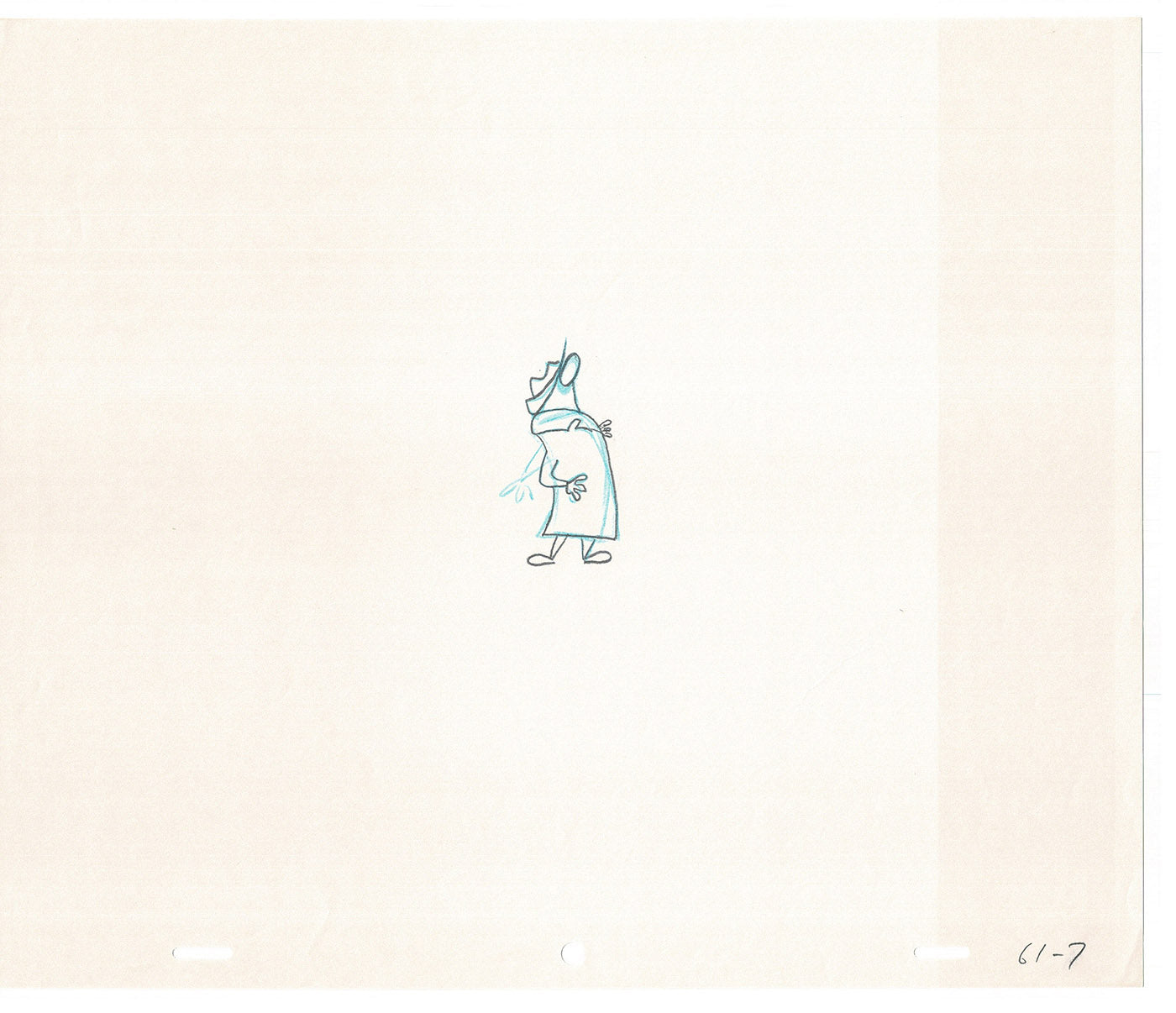 Sesame Street Cel Drawing Detective The Heavyweight Production Cartoon Ivanick 1989 BD-07