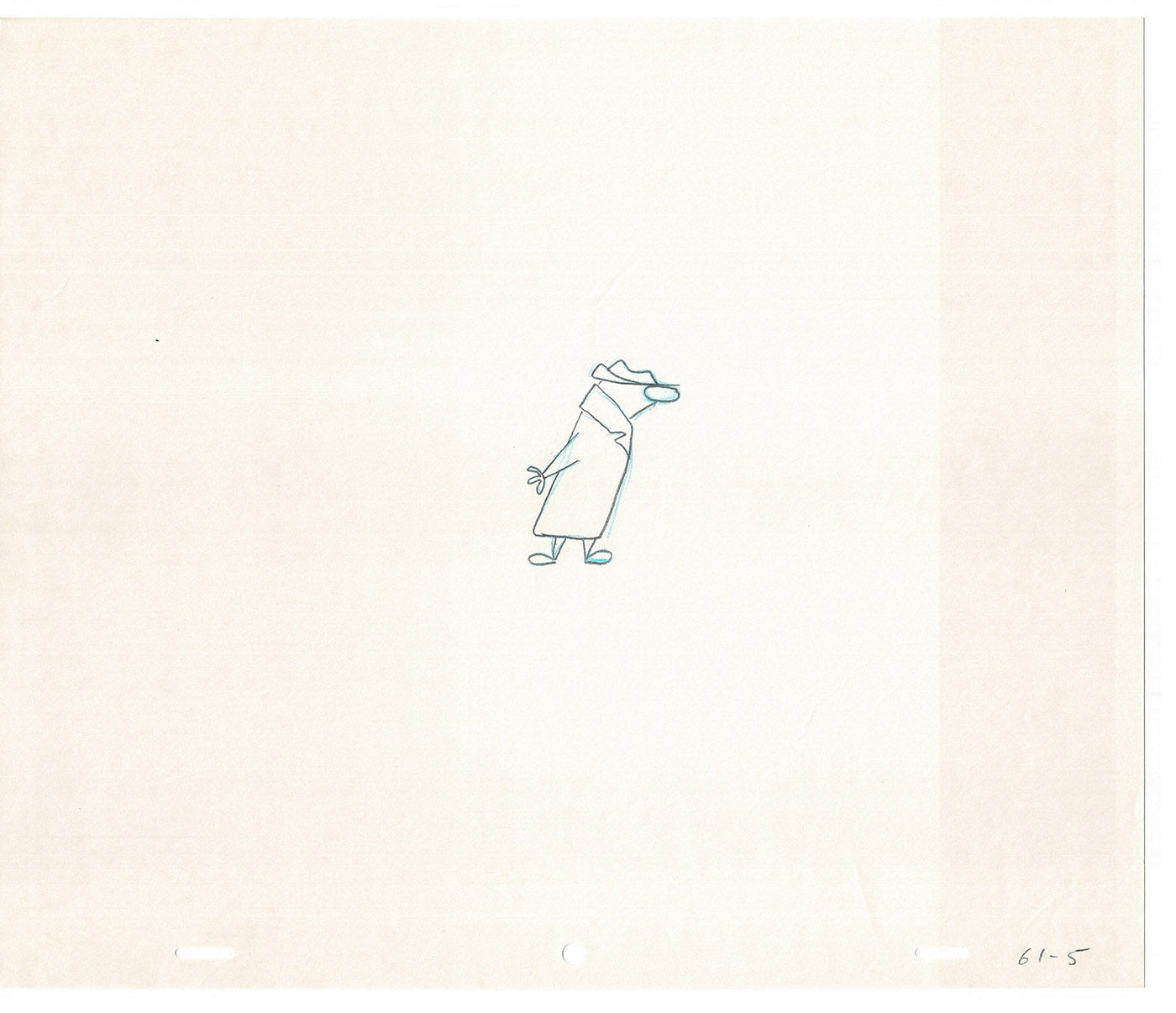 Sesame Street Cel Drawing Detective The Heavyweight Production Cartoon Ivanick 1989 BD-09
