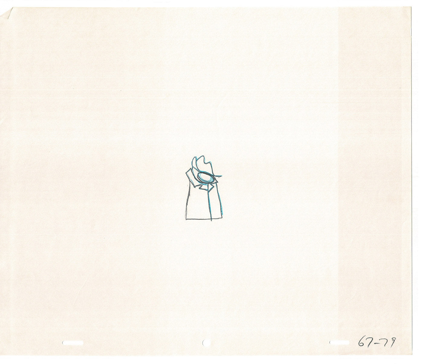 Sesame Street Cel Drawing Detective The Heavyweight Production Cartoon Ivanick 1989 BD-32