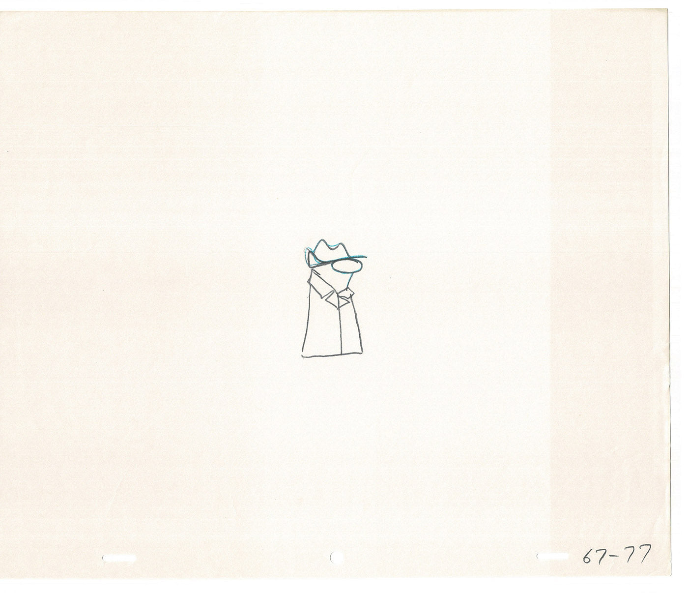 Sesame Street Cel Drawing Detective The Heavyweight Production Cartoon Ivanick 1989 BD-34