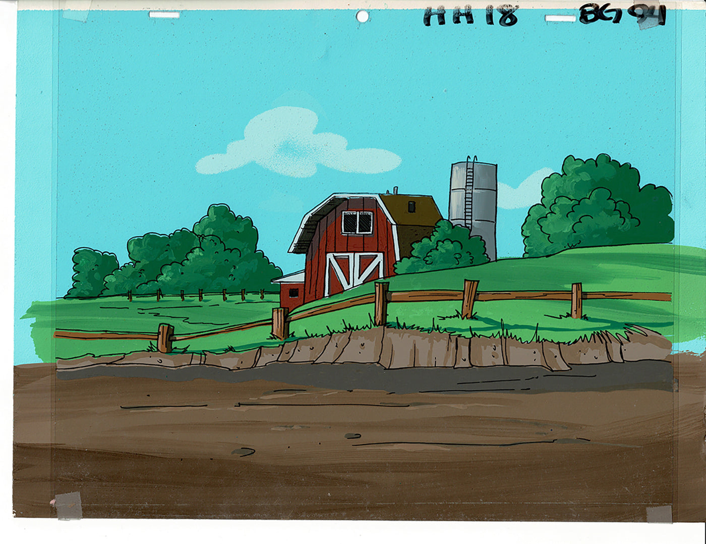 Hero High Cartoon BACKGROUND Hand-Painted Production Filmation 1981-2 A-05