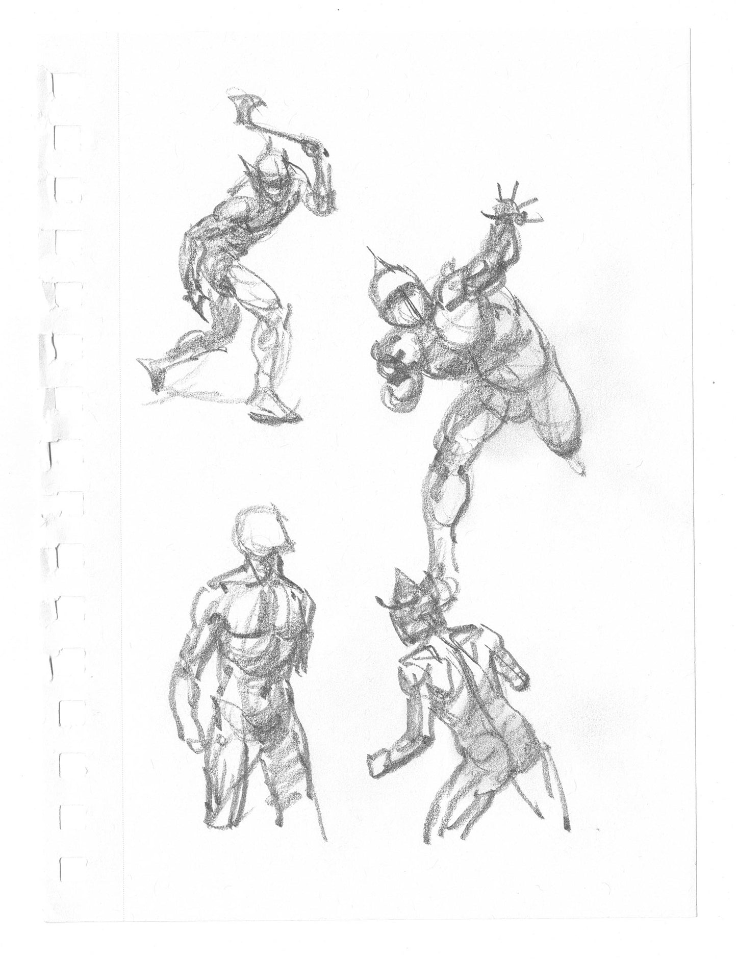 Mike Hoffman Comic Book Artist Personal Original Pencil Art Notebook Page From 2013 B-m52