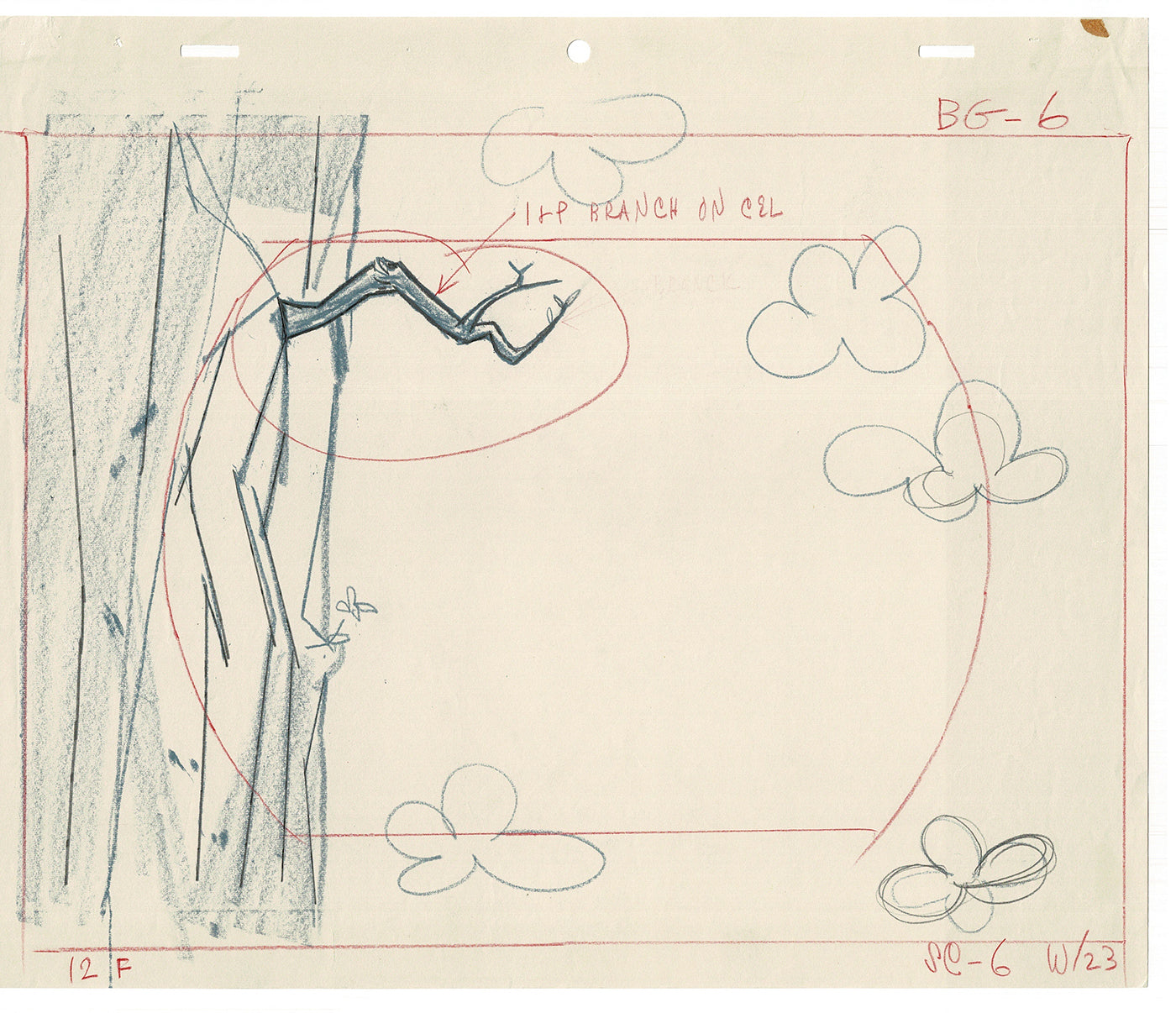 Mr Magoo Original Cartoon Production Animation Background Drawing UPA Collectible Used On Screen B-3