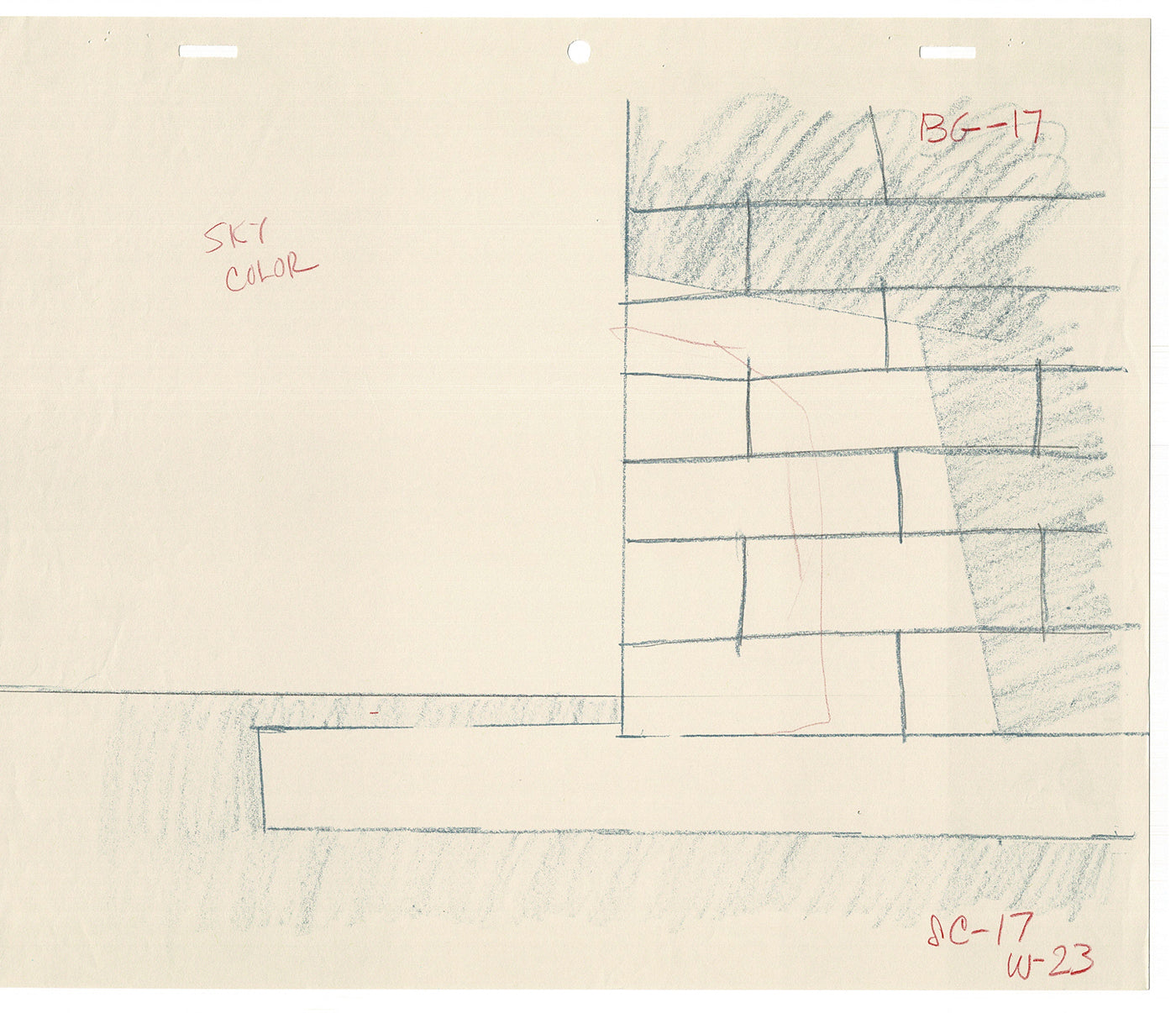 Mr Magoo Original Cartoon Production Animation Background Drawing UPA Collectible Used On Screen B-6