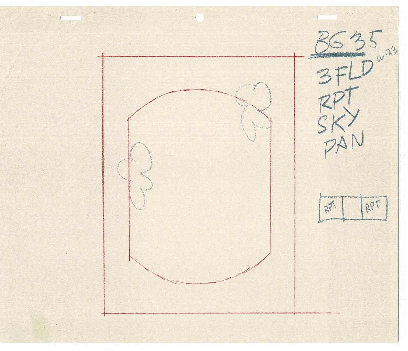 Mr Magoo Original Cartoon Production Animation Background Drawing UPA Collectible Used On Screen B-8