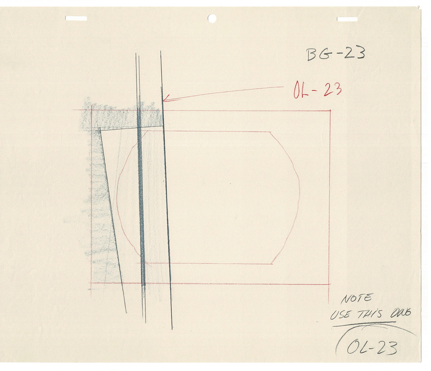 Mr Magoo Original Cartoon Production Animation Background Drawing UPA Collectible Used On Screen B-9