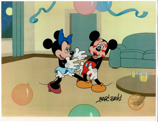 Mickey Mouse Minnie Mouse Walt Disney Serigraph Limited Cel Signed Marc Davis
