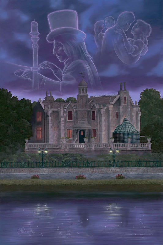 Haunted Mansion Walt Disney Fine Art Michael Provenza Signed Limited Edition of 195 Print on Canvas "Midnight Waltz"