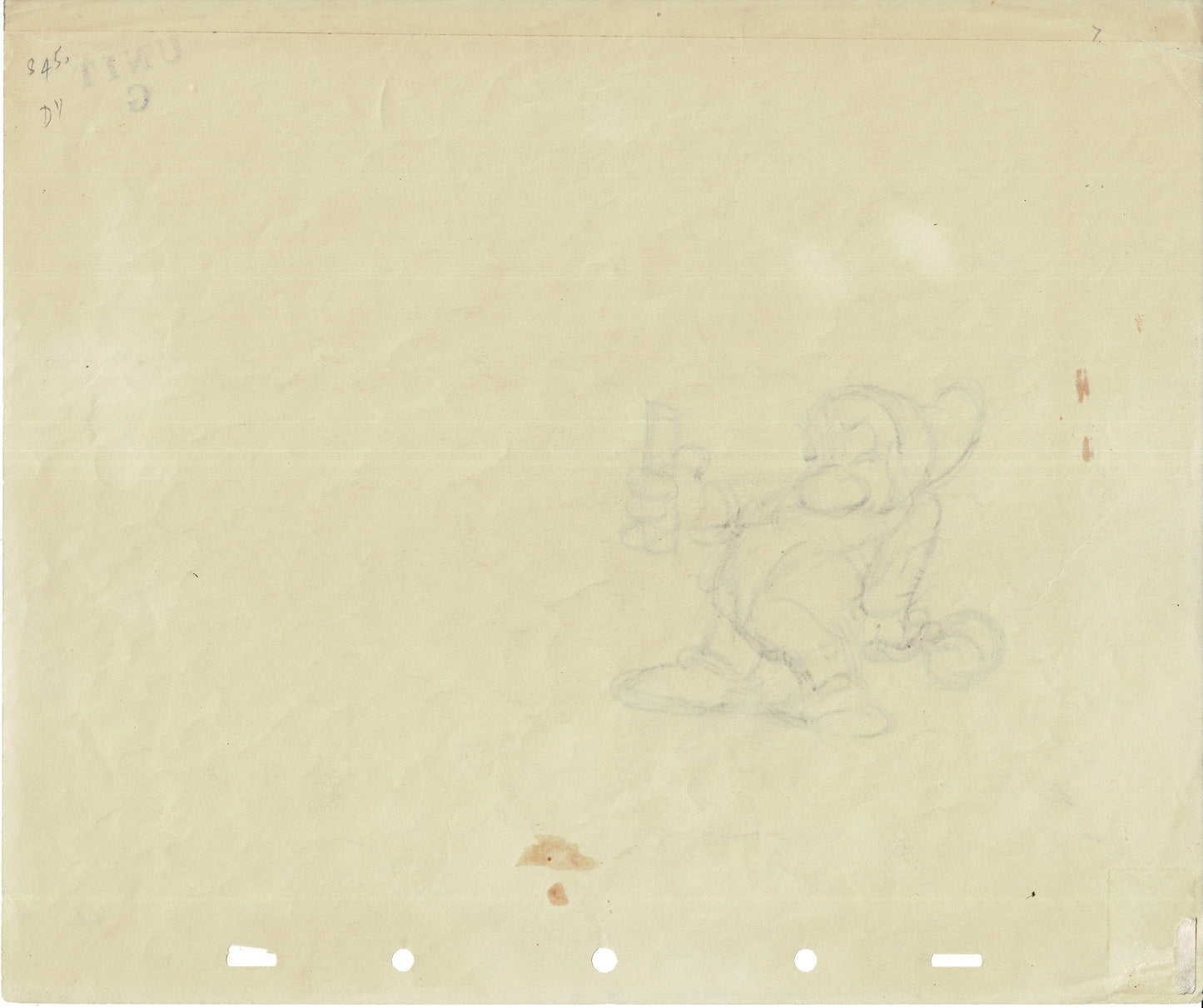 Snow White and the Seven Dwarfs Production Animation Drawing Disney 1937 Matted C-KL