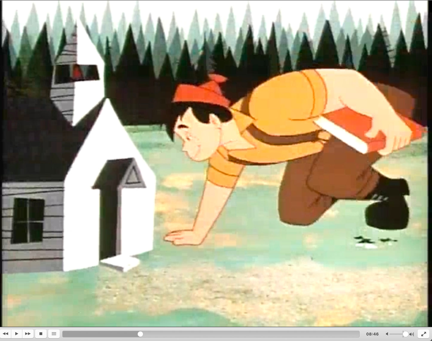 Paul Bunyan Disney Production Animation Cel AND Overlay Background 1958 C-KL