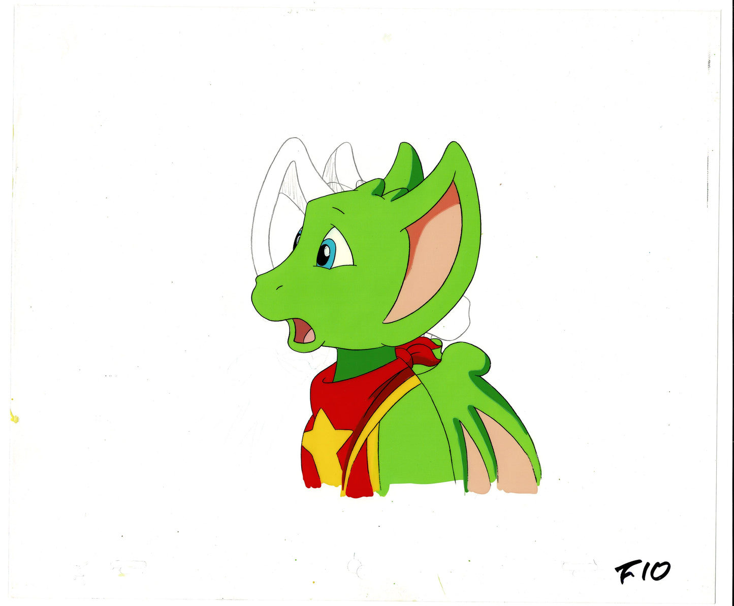 Pocket Dragon Adventures DIC production animation cel with stuck drawing 1998 Real Musgrave f10