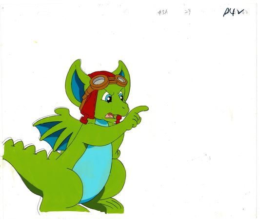 Pocket Dragon Adventures DIC production animation cel with stuck drawing 1998 Real Musgrave p4v