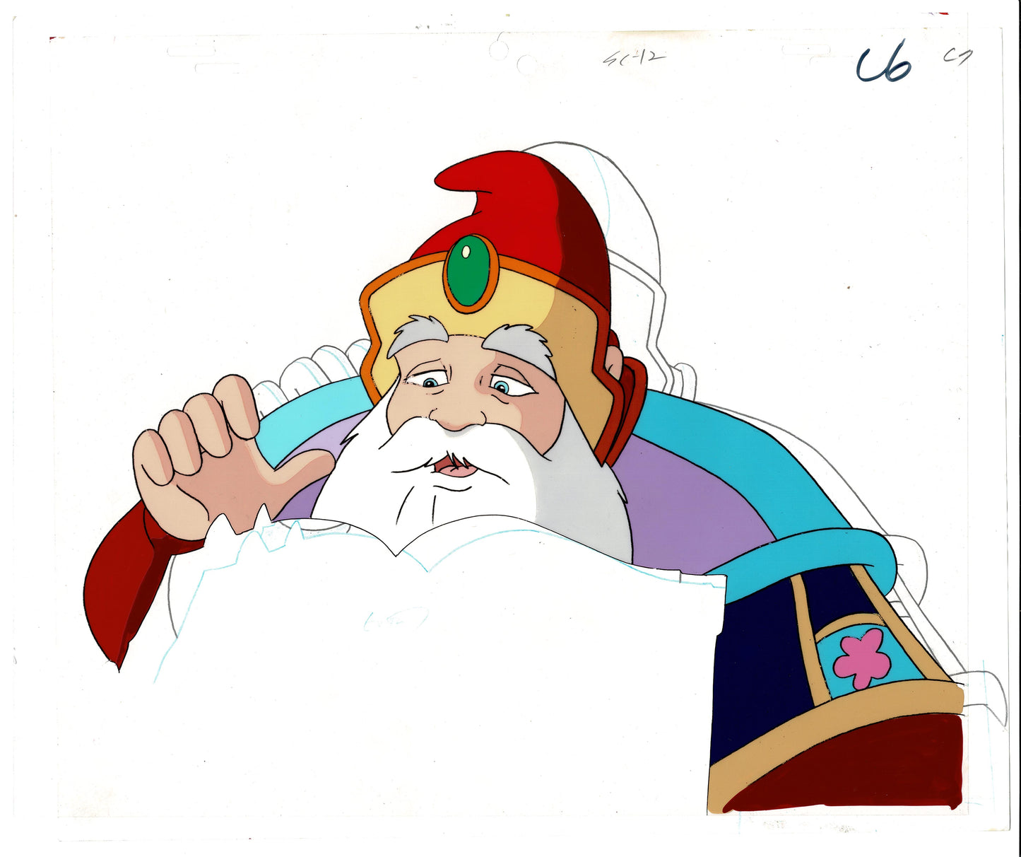 Pocket Dragon Adventures DIC production animation cel with stuck drawing 1998 Real Musgrave p7